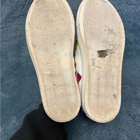 Kurt Geiger Lane Love Low Top Sneakers Women's EU Size 38/7.5 Metallic Designer - Picture 7 of 8